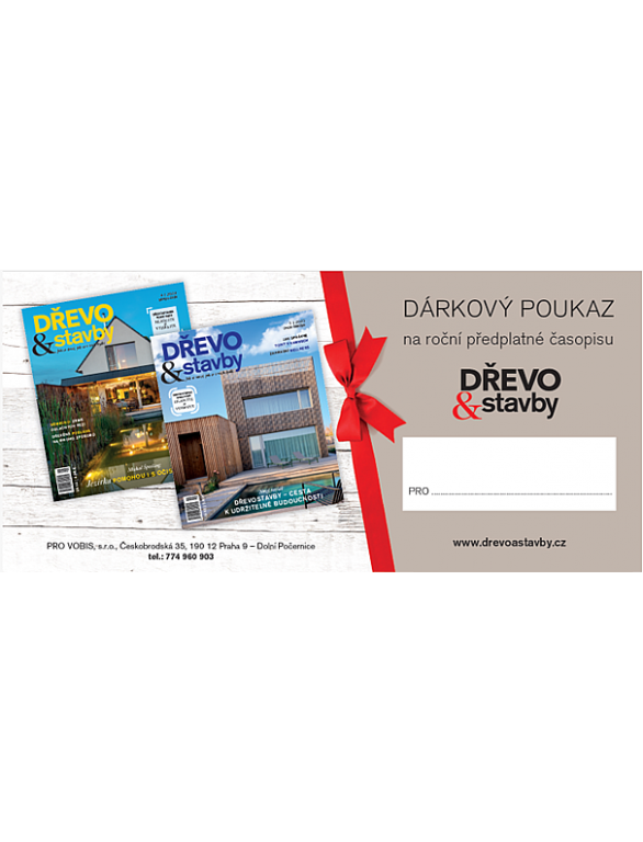 Dárkové předplatné časopisu DŘEVO&stavby